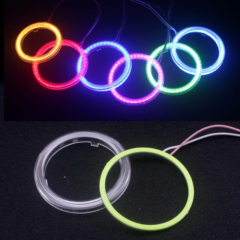 2x COB Angel Eyes Car Halo Ring Light Fog Lights 60/70/80/90/100/110/120mm LED Headlight Universal for Motorcycle | Автомобили и