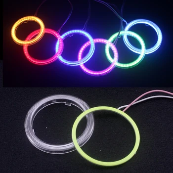 

2x COB Angel Eyes Car Halo Ring Light Fog Lights 60/70/80/90/100/110/120mm Halo Ring LED Headlight Universal for Car Motorcycle