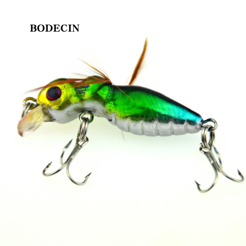 Cicada Artificial Baits Fishing Lures With Hooks Bass Fake Crank Baits Fish Insect Trolling Lure Topwater 4.5cm 3.4g Set (5)