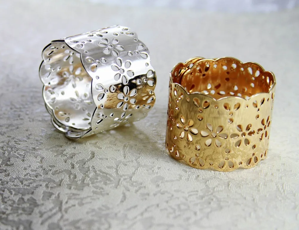 

Gold silver metal wedding napkin ring and decoration napkin ring napkin holder by free shipping