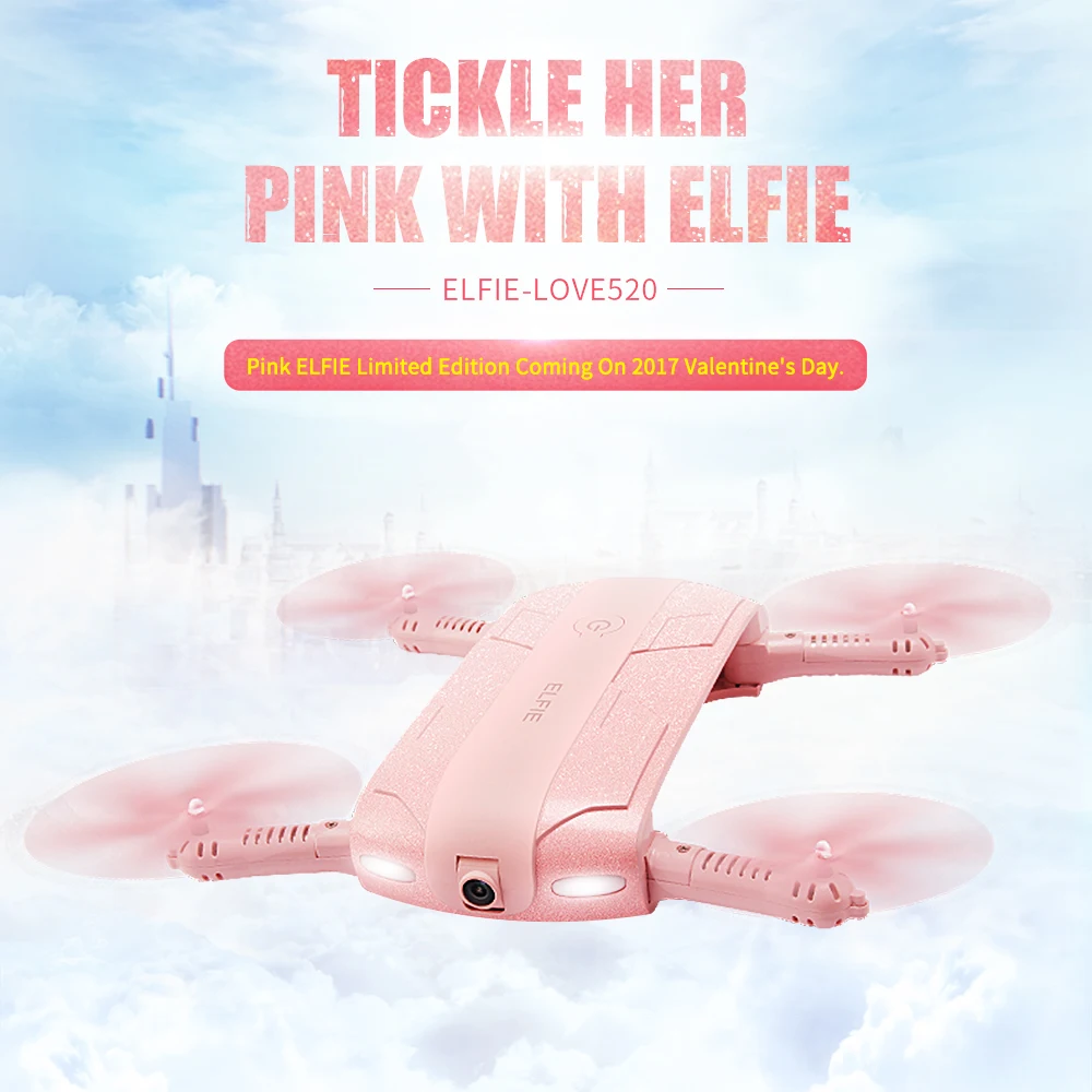 

JJR/C JJRC H37 Elfie Mini Selfie Foldable Drone FPV 2MP HD Camera Headless APP Control Quadcopter Pink VS Eachine E50 E50S