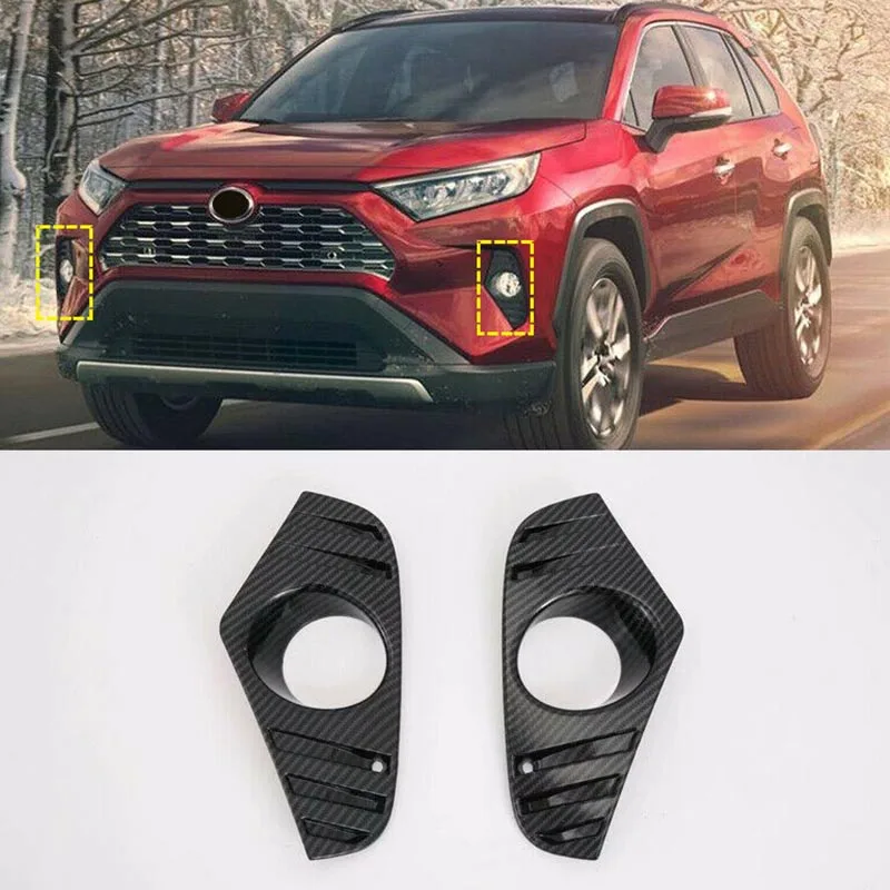 Противотуманная фара внешняя передняя крышка для Toyota RAV4 лампы Накладка защита