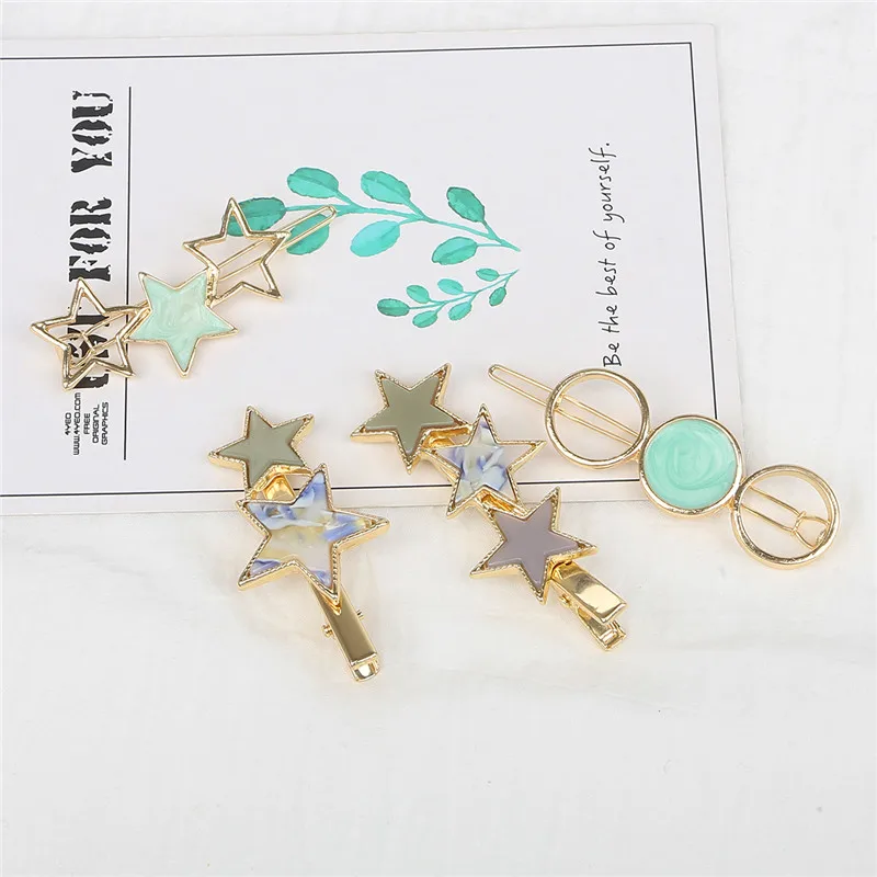 

New Arrival 1pc Korean Elegant Rhinestone Barrette Star Shape Alloy Hair Clips for Women Ornament Hairpin Girls Hair Accessories
