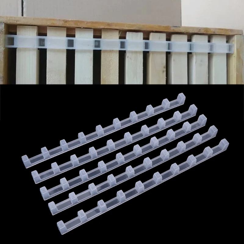 

5pcs Beekeeping Bar Bee Hive Frame Avoid Agitation Plastic White Interval 37cm