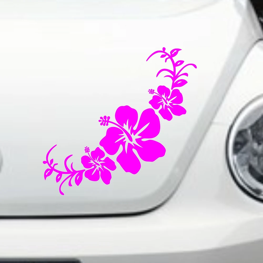 Stickers autocollants en vinyle toute couleur / chambre mur FOURGONNETTE 20 Hibiscus Fleur Surf VOITURE