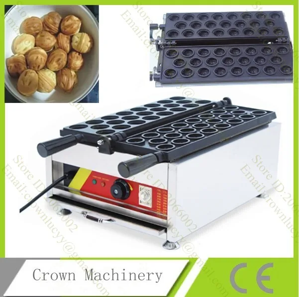 Electric Walnut Waffle Cone Maker Machine Baker Iron Waffle, Doughnut