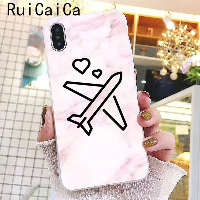 Ruicaica Мультфильм Воздушный самолет новинка чехол для телефона Fundas для iPhone 8 7 6 6S Plus X XS MAX 5 5S SE XR 10 Чехол