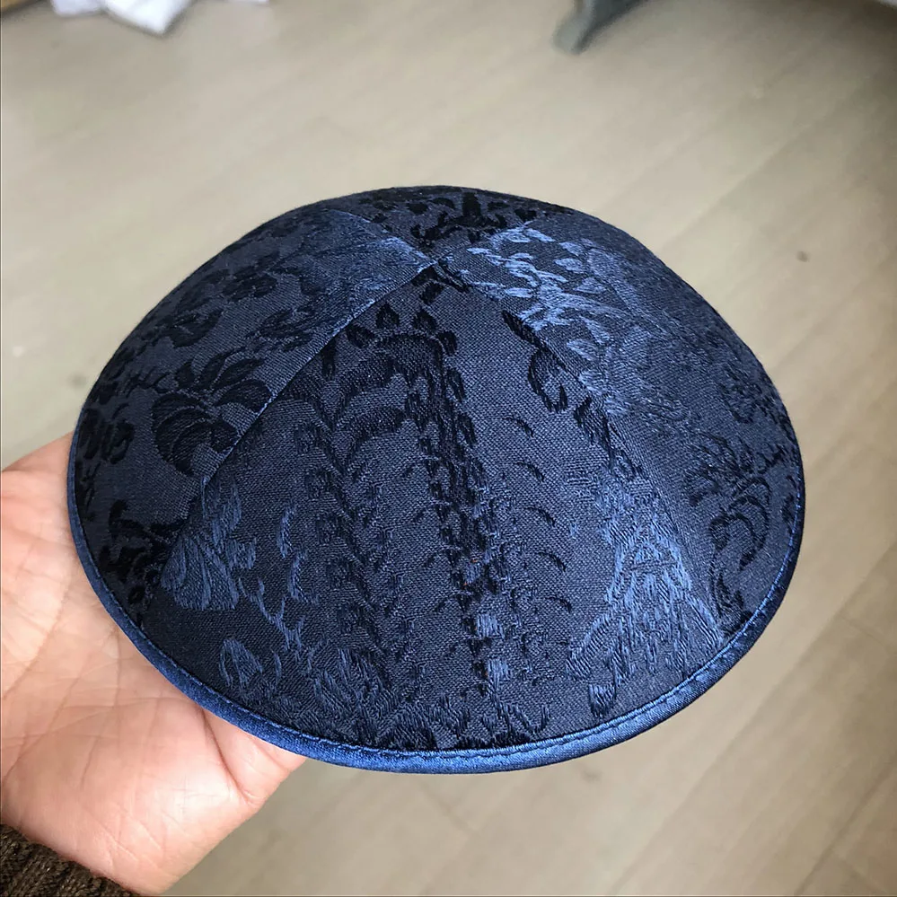 

JACQUARD SATIN JEWISH KIPPOT, KIPOT, KIPPA, KIPPAH, YARMUKA, PERSONALIZED KIPPOT