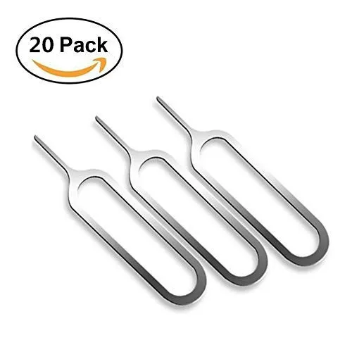 

20PCS Sim Card Eject Pin Key Tool Needle SIM Card Tray Holder Eject Pin for iPhone Samsung Huawei Xiaomi LG Smartphones