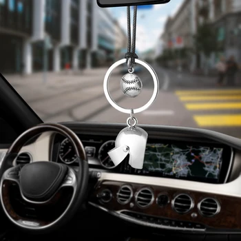 

Baseball Cap Car Pendant Charm Hanging Ornaments Automobiles Rearview Mirror Suspension Decorations Accessories Family Gifts