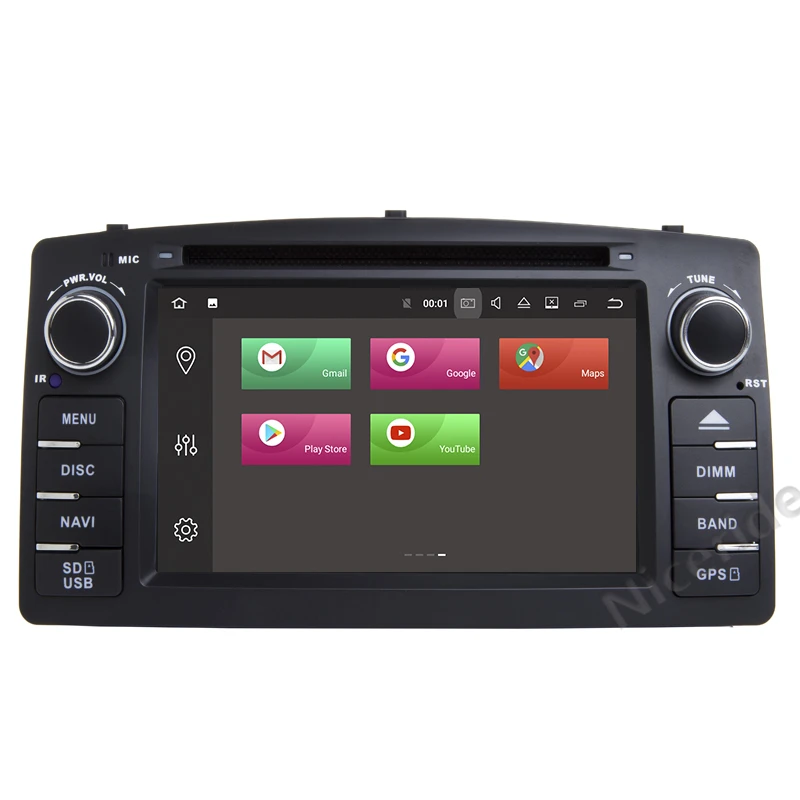 Excellent 2 din Android 8.0 4G car dvd player For Toyota Corolla E120 BYD F3 multimedia player stereo GPS radio navigation autoradio wifi 3