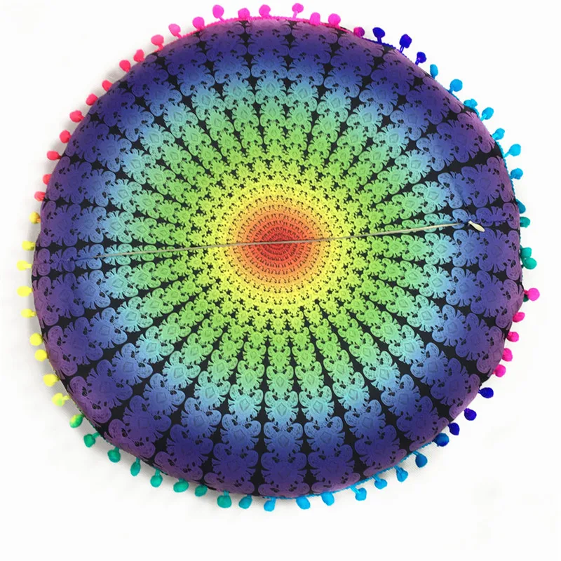الهندي ماندالا جولة الطابق مكتب أريكة غطاء وسادة السيارات وسادة حالة البوهيمي رمي المخدة ديكور المنزل cojines كابا almofada
