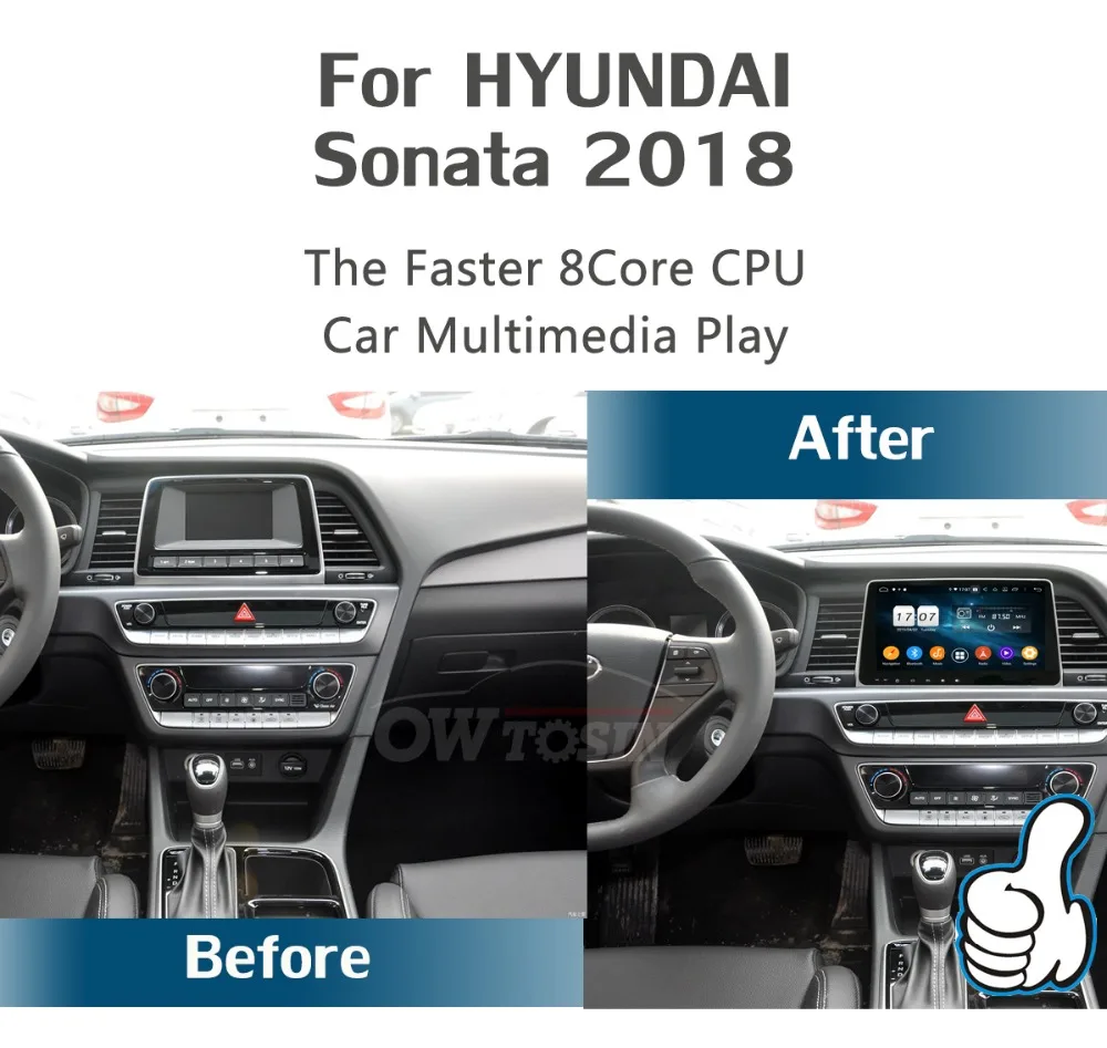 " ips 8 ядерный 4 Гб+ 64 ГБ Android 9,0 автомобильный мультимедийный плеер для hyundai Sonata 9 gps Радио стерео DSP CarPlay Parrot BT