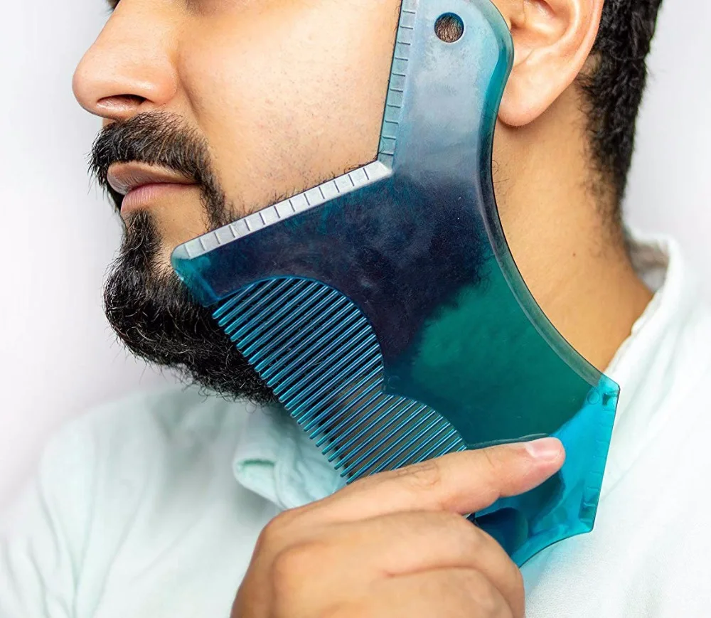 Инновационный дизайн инструмент для придания формы бороде инструмент для подравнивания формы шаблон руководство для бритья или трафарет с полноразмерным гребнем для линейки