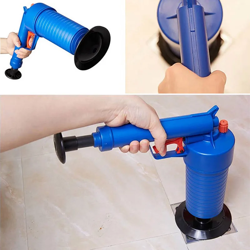 Toilet Clean High Pressure Air Drain Blaster Pump Plunger Sink Pipe Clog Remover