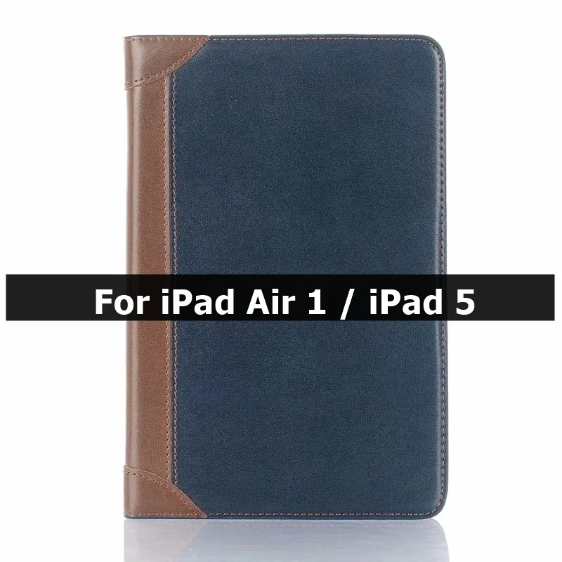 Navy A Чехол для iPad Air 1 Air 2 5th 6, iPad 9,7, Чехол для iPad Pro, смарт-кожаный чехол с подставкой для карт, чехол kimTHmall - Цвет: Navy A
