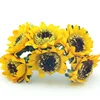 Cheap 6 pieces / 10CM artificial handmade silk simulation sunflower bouquet wedding decoration home garden DIY walnut decals ► Photo 2/3