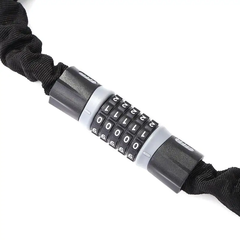 Bicycle Lock 5 Digit Combination Password Lock Bicycle MTB Bike Safety Chain Cable Lock Motorcycle Cycling Bike Accessories