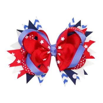 

5 inch flag element girl stars stripe hand hairpin boutique hair accessories