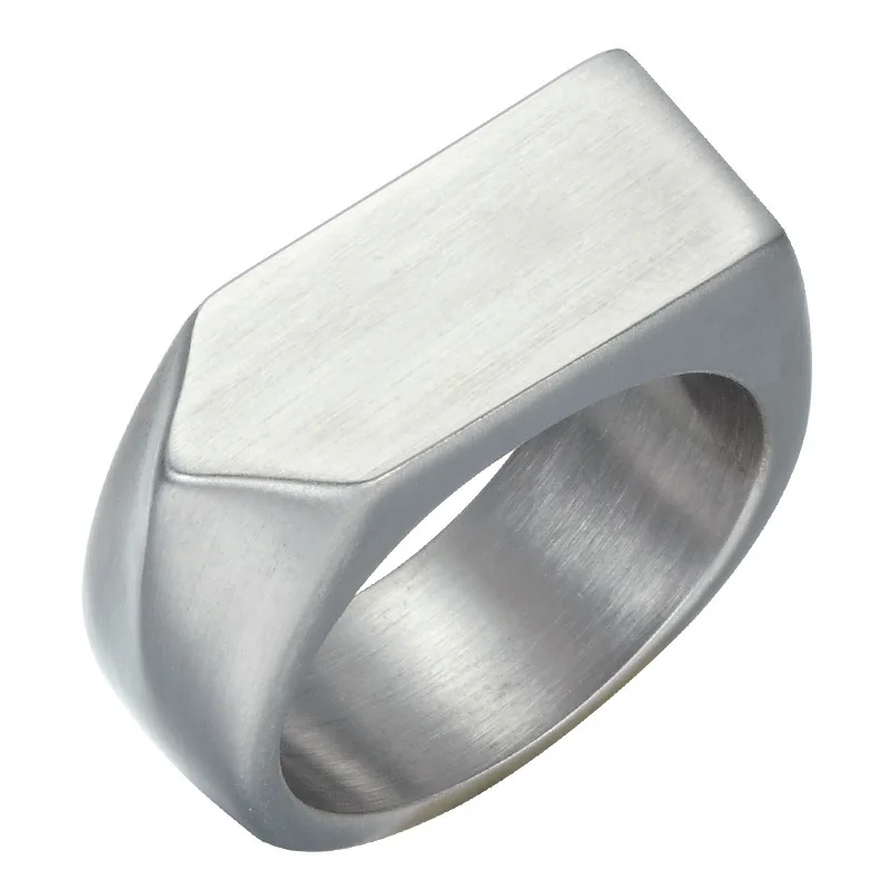 316L Нержавеющая Сталь пустая обычное кольцо Высокое качество полированная печатка одноцветное байкерское кольцо для мужчин модное ювелирное изделие