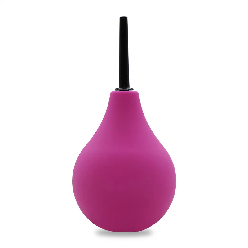Portable Bidet Enema Rose Red Silicone Anus Cleansing Vaginal Sexual