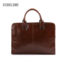 Бренды Мужская Искусственная кожа большой бизнес портфель для мужчин 14 inch коричневый черные офисные человек плеча сумки компьютер YI284