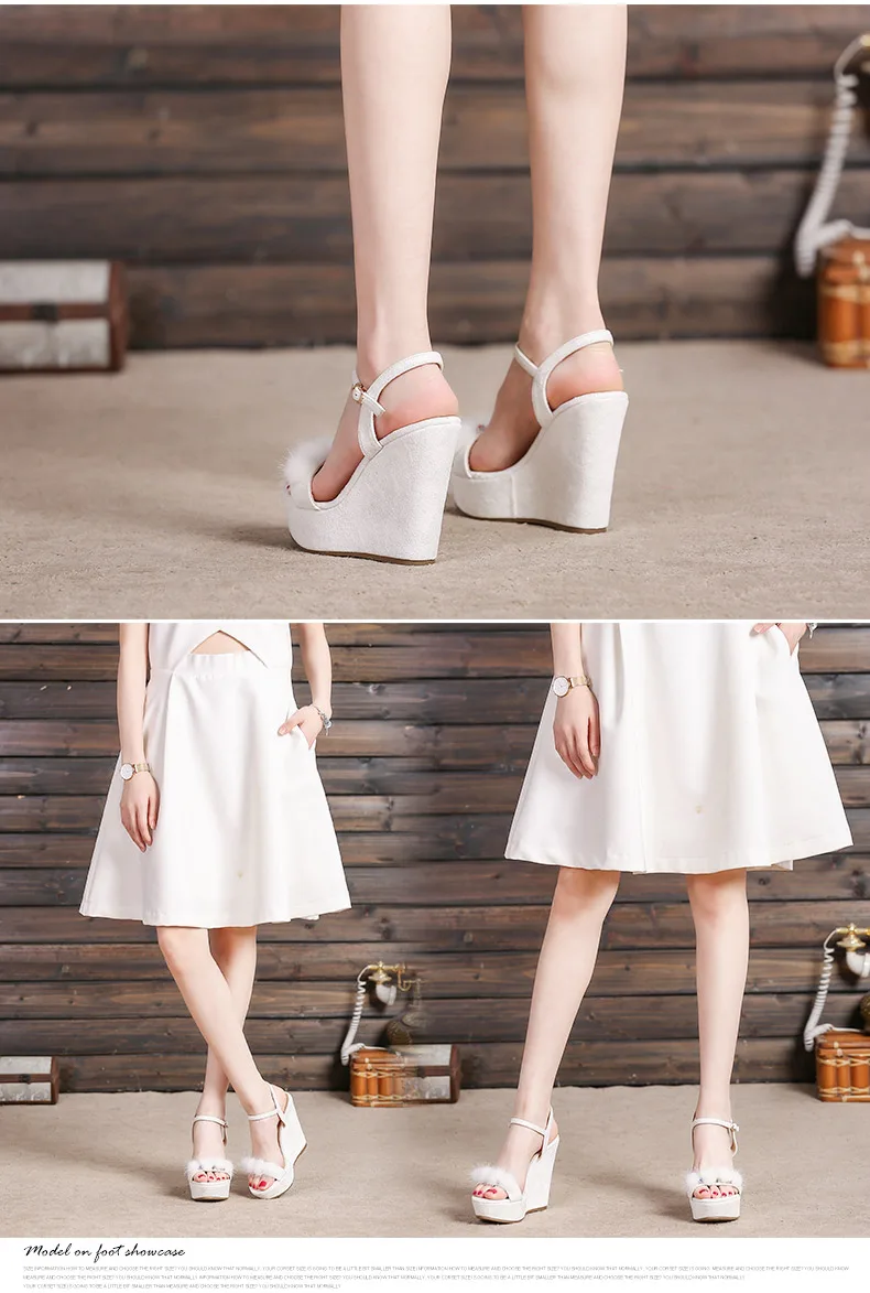 23_2019 Summer Fashion Womens Wedge Sandals Female Retro High Heeled Platform Rhinestone Shoes Online