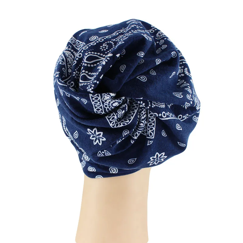 Neue Mode Frauen Herbst warme Baumwolle Mützen Schädel Mädchen Vintage Hut Schal zwei gebrauchte weibliche Motorhaube Unisex Hüte heißen Verkauf – Detail 4
