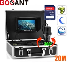 20m 360 Degree rotation SONY CCD PTZ Underwater video Camera with 7 Inch LCD moniot box Freeship with 8GB SD card