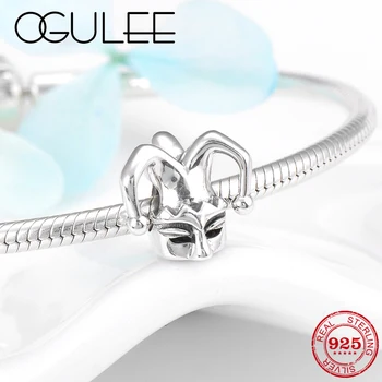 

Fashion 925 Sterling Silver Unique Clown Mask Metal beads for DIY Bracelets Jewelry making Fit Original Pandora Charm Bracelet