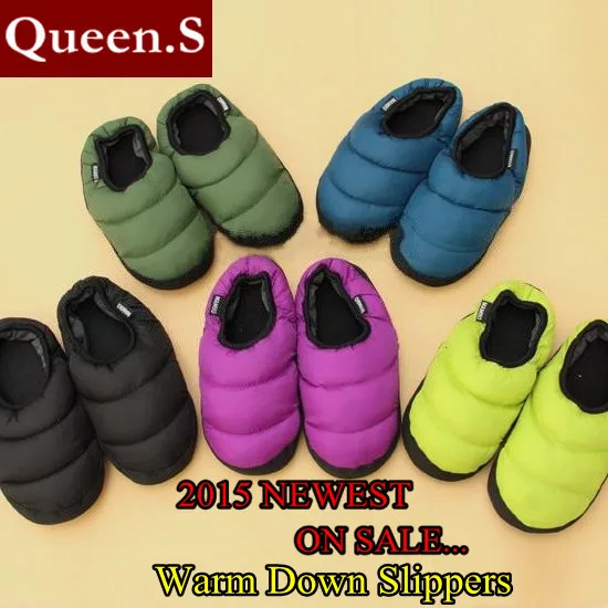 Free shipping Wholesale 2015 New Winter Down Home Slippers Fashion Candy Color Cotton-Padded Shoes For Men&ampWomen QSWZ#32 | Обувь
