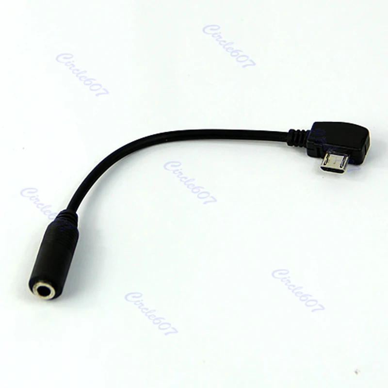 

HOT Micro USB Jack to Headphone 3.5mm Earphone Adapter Socket Audio Cable Black #D