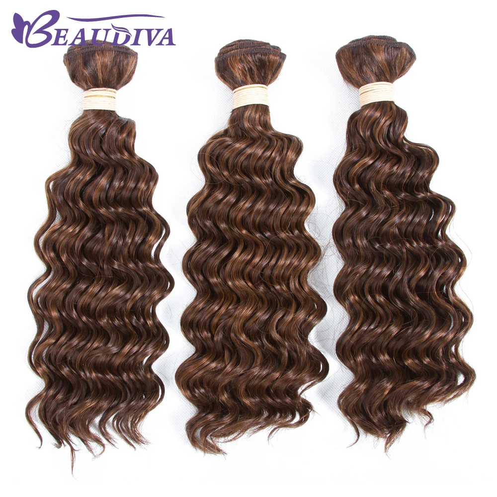 BEAU DIVA P4/30 Brazilian Deep Wave Hair Weft 100 Human Hair Weaves 3