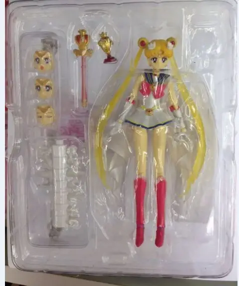 

15cm Sailor Moon Pretty Guardian Super Sailor Moon PVC Action Figure Model Toy Collectible Figurines