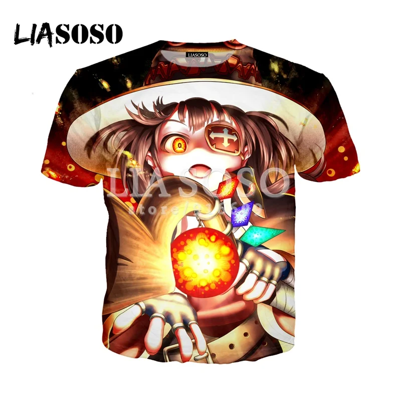 LIASOSO новый аниме Konosuba Megumin Kawaii 3D Футболка с принтом/Толстовка Hipster хорошее