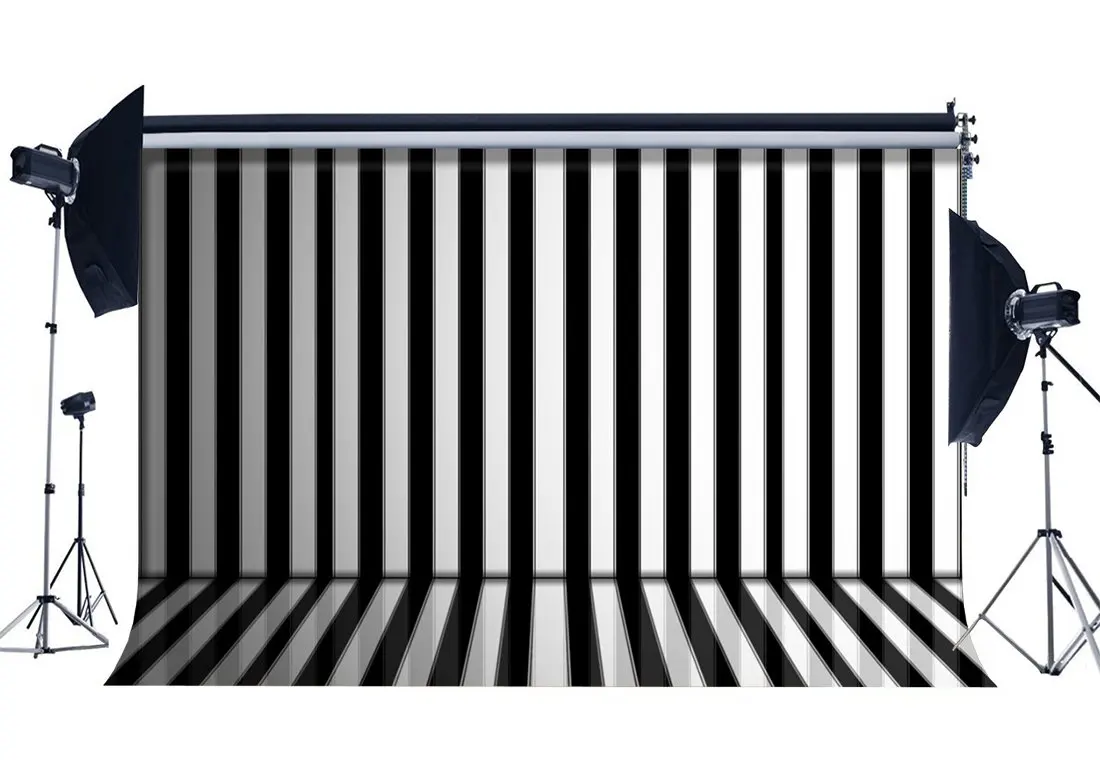 

Black and White Stripes Wallpaper Backdrop Piano Keyboard Backdrops Interior Decoration Wallpaper Background