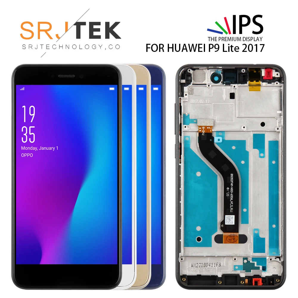 

For Huawei P9 Lite 2017 LCD Display Touch Screen Digitizer For Huawei P9 Lite 2017 LCD With Frame PRA LA1 LX1 LX2 LX3 Replacemen