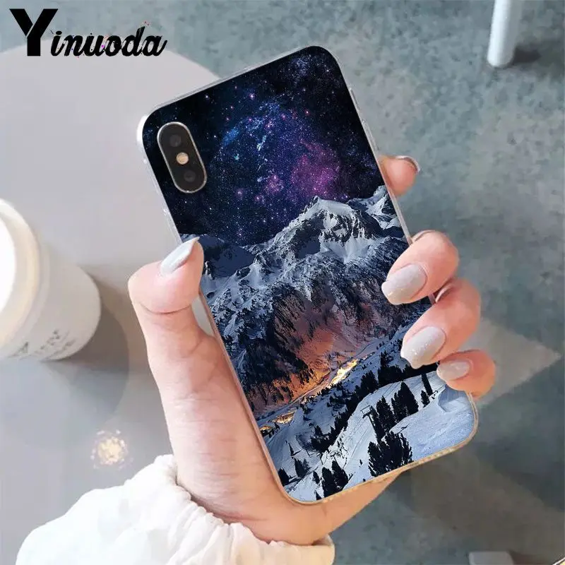 Yinuoda зимние снежные горы Sceneary Новинка чехол для телефона Fundas Крышка для iPhone 6S, 6 plus, 7, 7 plus, 8, 8 Plus, X Xs Макс 5 5S XR