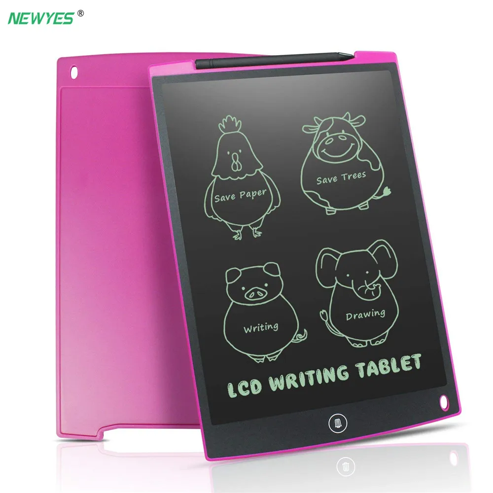 NeWYeS ЖК-планшет 12 дюймов электронная цифровая графика доска для рисования каракули с стилусом ручка подарок для детей