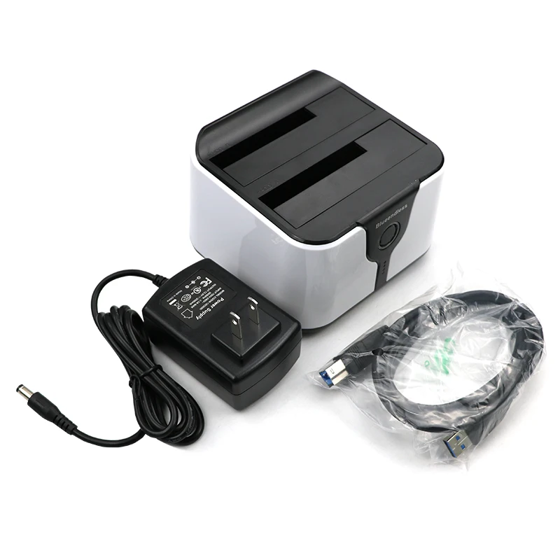 dual bay hdd docking station clone function sata 2 hd case  (2)
