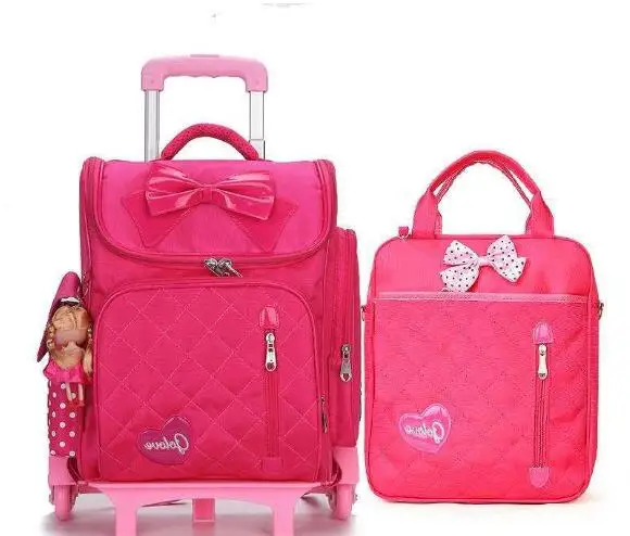 

Wheeled backpack for school kids School rolling Bags for girls Trolley School Backpack bag Children School Bag wheels Mochilas