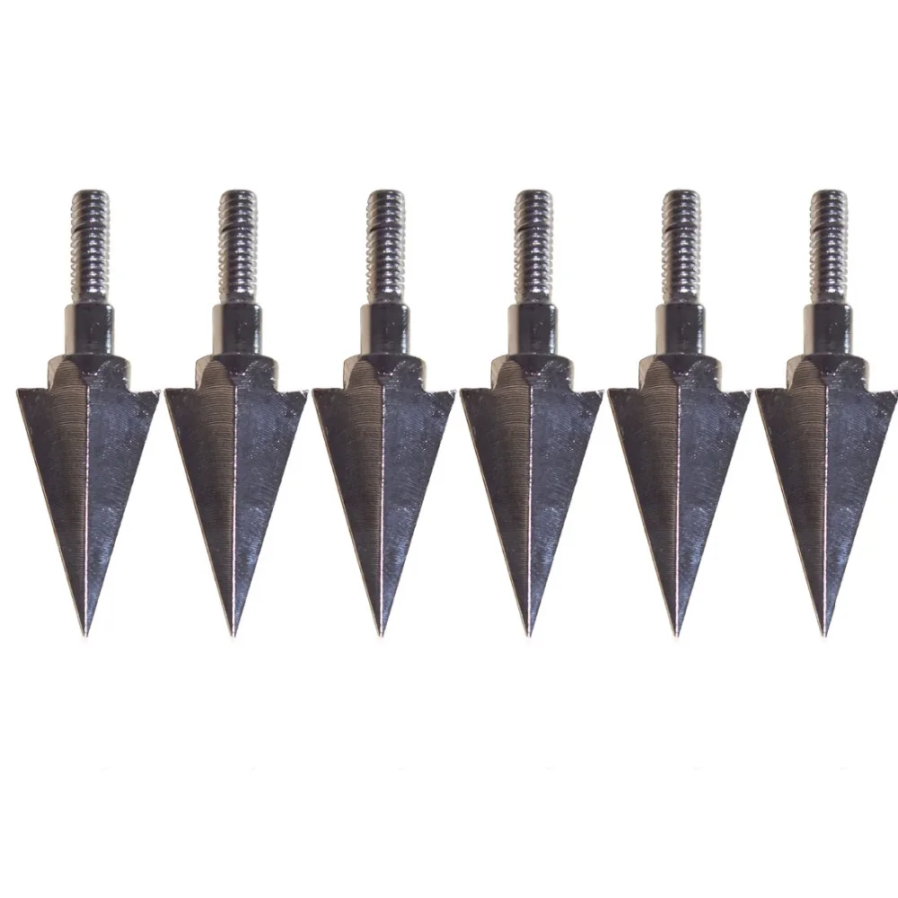 

12PK Sliver Screw-In Archery Broadheads 108 grain Arrow Head Hunting Arrow Point Arrow Tips