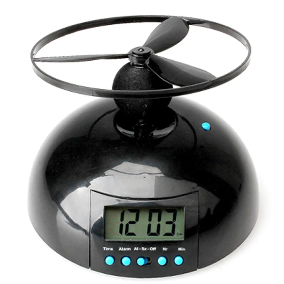 

Creative Toy With Clock Backlight Alarm Clock Gift Flying Lazy Helicopter
