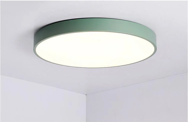 5 см ультра-тонкий яркий цветной круговой СВЕТОДИОДНЫЙ потолочный светильник детская комната освещение потолочные светильники кухня кабинет - Цвет корпуса: Green