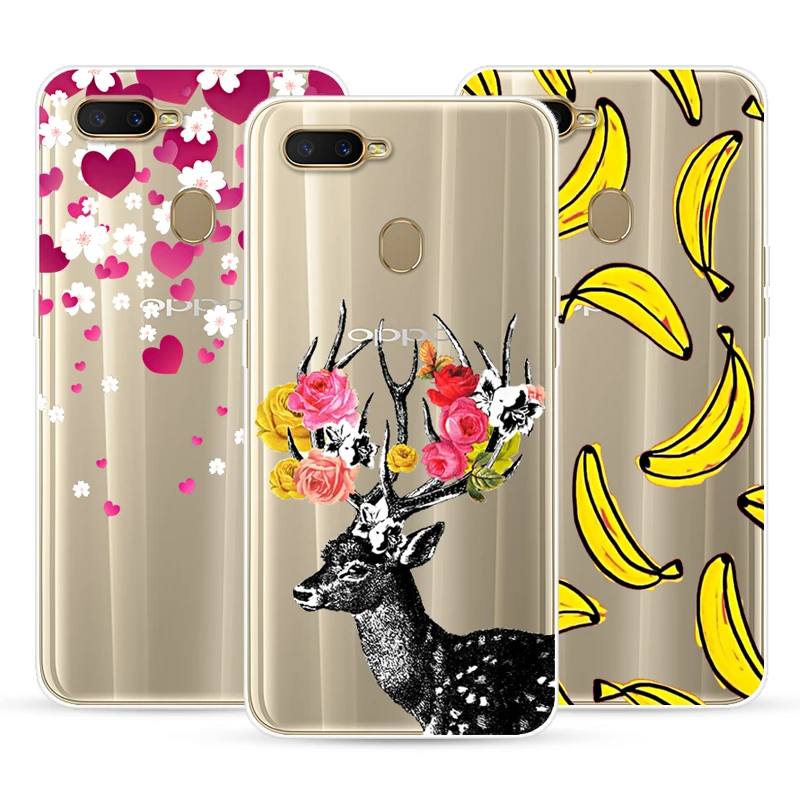 Модный чехол для телефона Oppo A5 A7 A59 K1 прозрачный силиконовый с рисунком |
