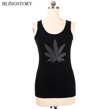 

BLINGSTORY Summer Sleeveless Camisetas Mujer 5xl 6xl Plus Size Women Clothing Diamond Tee Tops