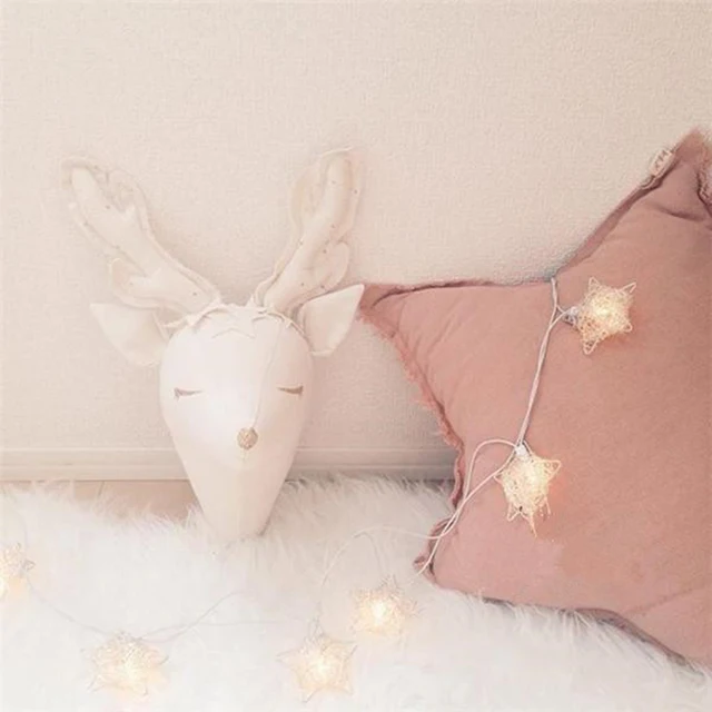 Nordic 3D Animal Head Wall Decoration Kids Baby Room Home Decor Stuffed Unicorn Deer Wall Hanging Mount Toys for Children 3