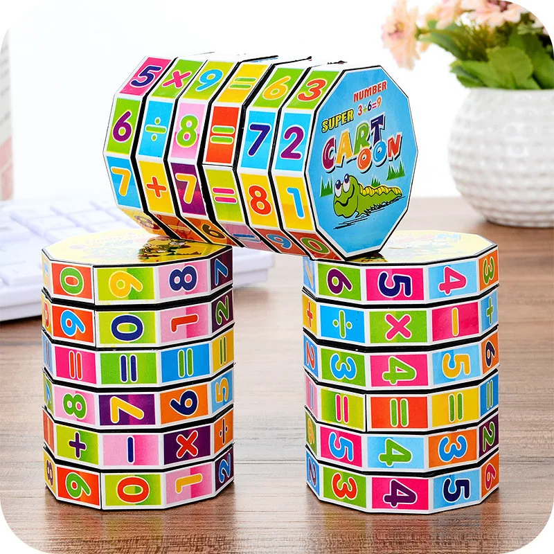 

Preschool Educational Plastic Toys For Children Math Numbers New Kids DIY Assembling Puzzles Boys Girls Gifts