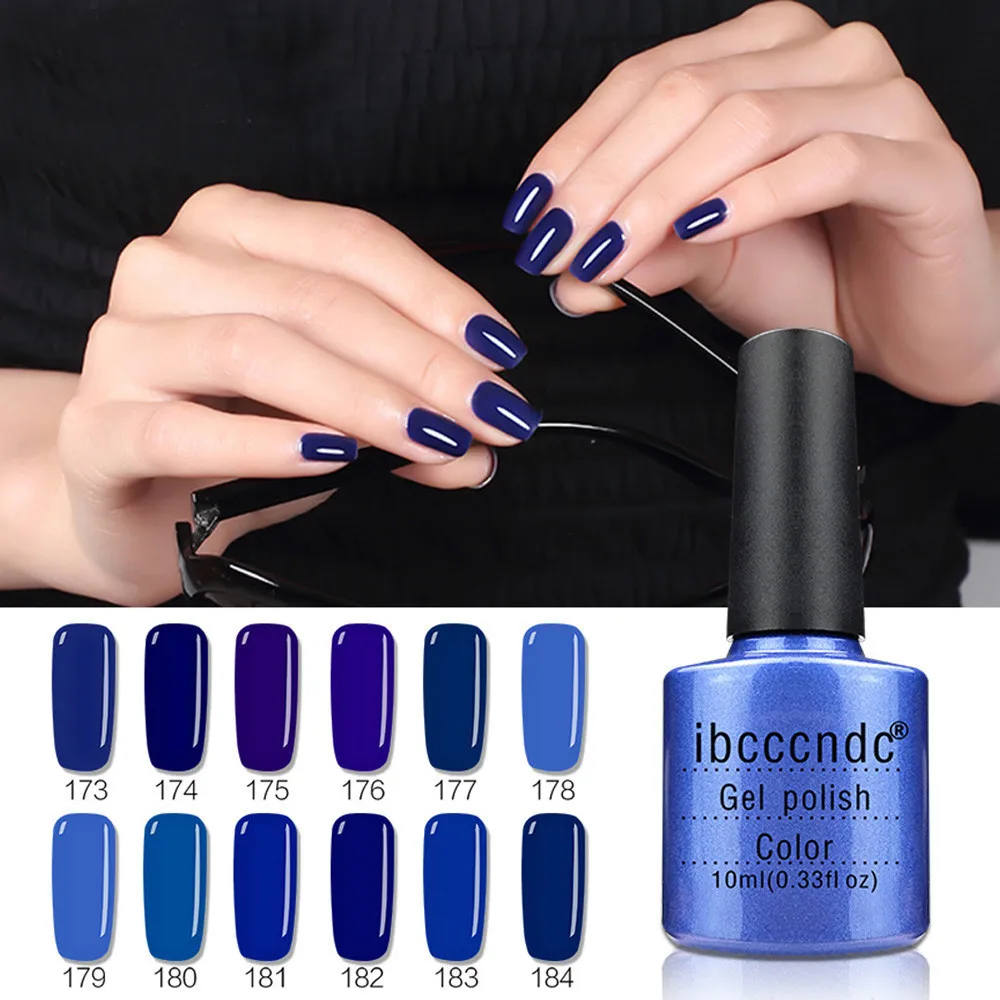 

New Hot Women's Fashion Beauty Nail Gel 10ML Dark Blue Gel Long Lasting Nail Art Nail Polish Gel Makeup Nail Tools Drop Shipping