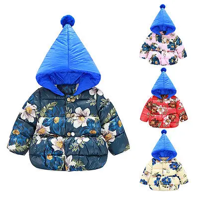 Милый детский зимний комбинезон с подкладкой для маленьких девочек, детские пальто, верхняя одежда, теплые зимние пуховики, пальто с капюшоном для детей 1-7 лет